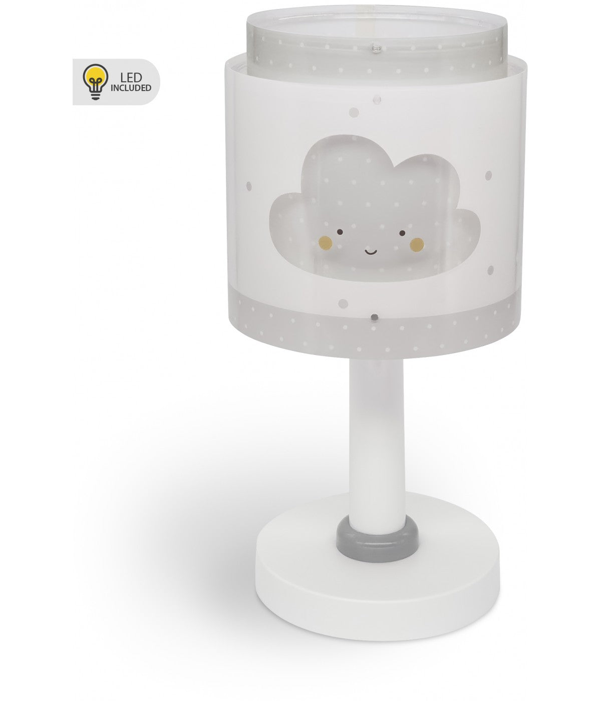 Kinder-Nachttischleuchte Baby Dreams – Wolke Grau