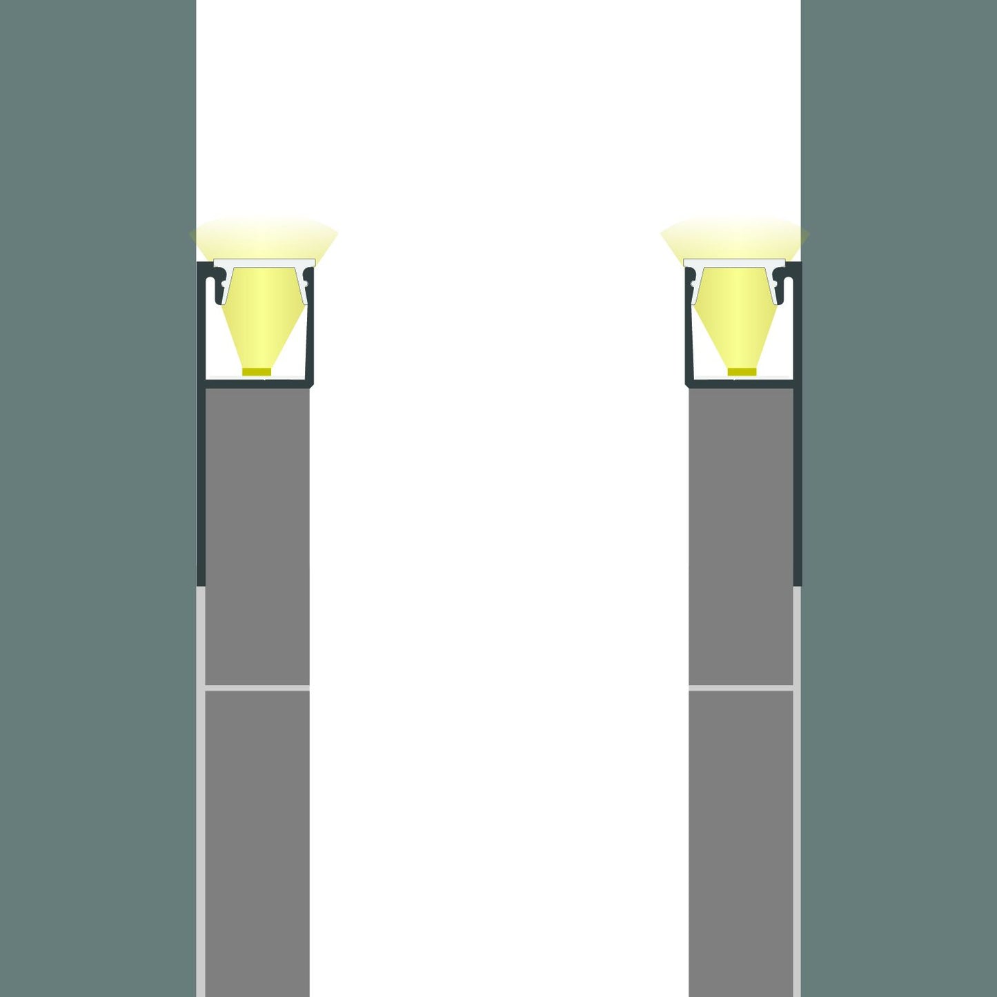 LED Fliesenprofil UP10, 200cm