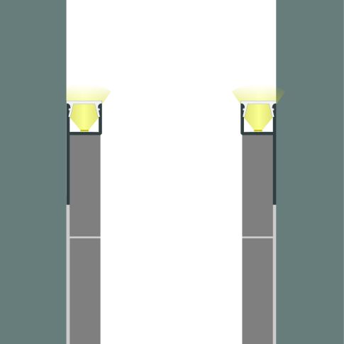 Profil de carrelage LED UP8, 200cm