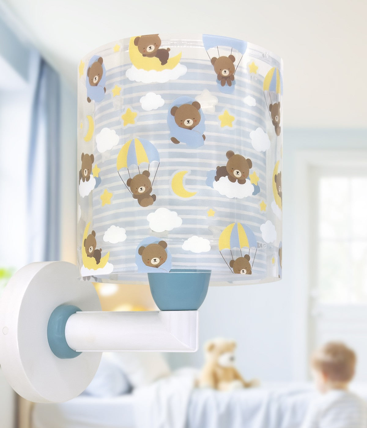 Wandleuchte Baby Teddy Blau – Bären