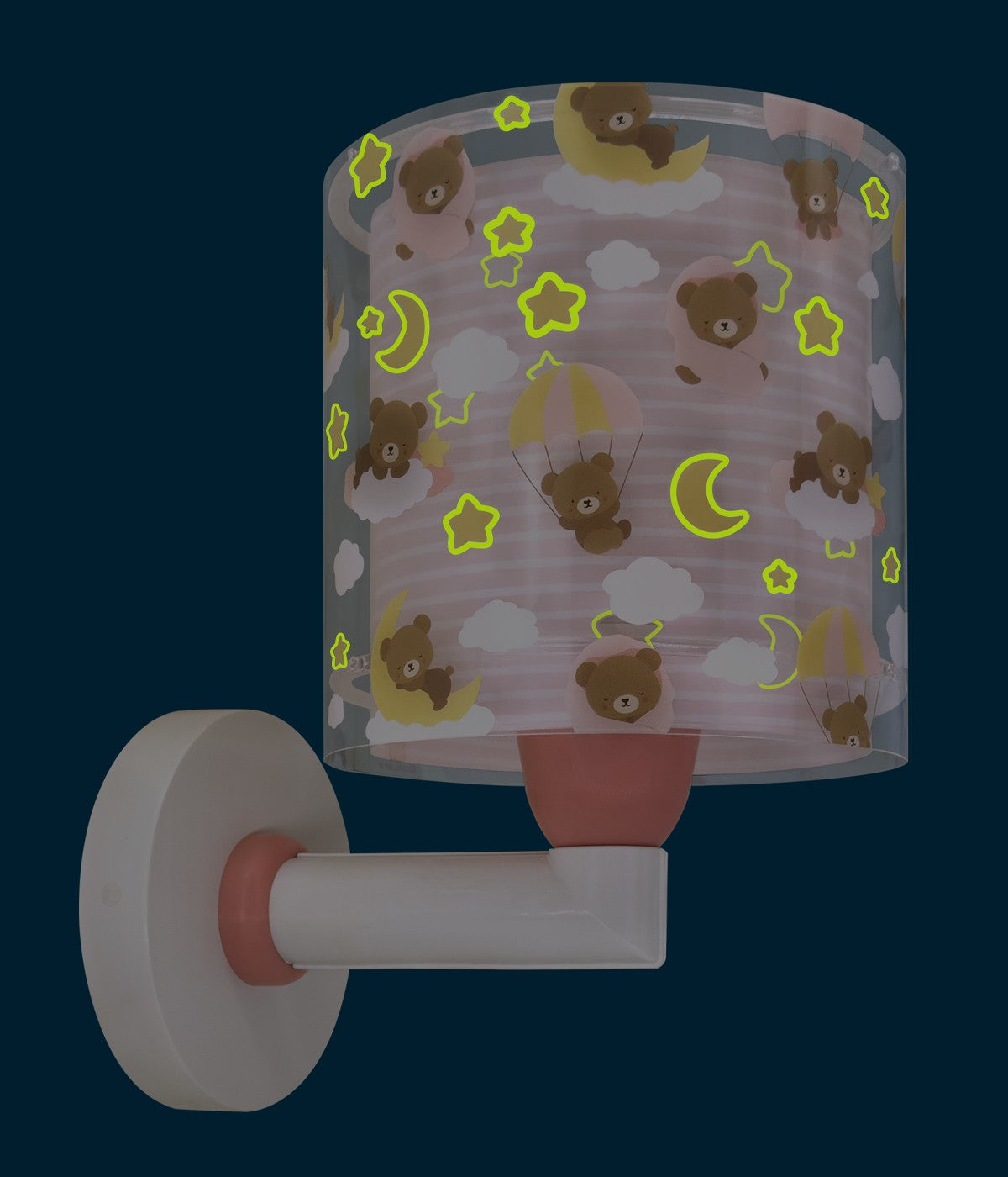 Wandleuchte Baby Teddy Rosa – Bären