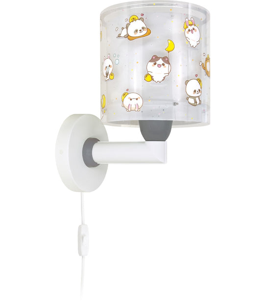 Kinder-Wandleuchte Kawaii Friends – Tiere Grau