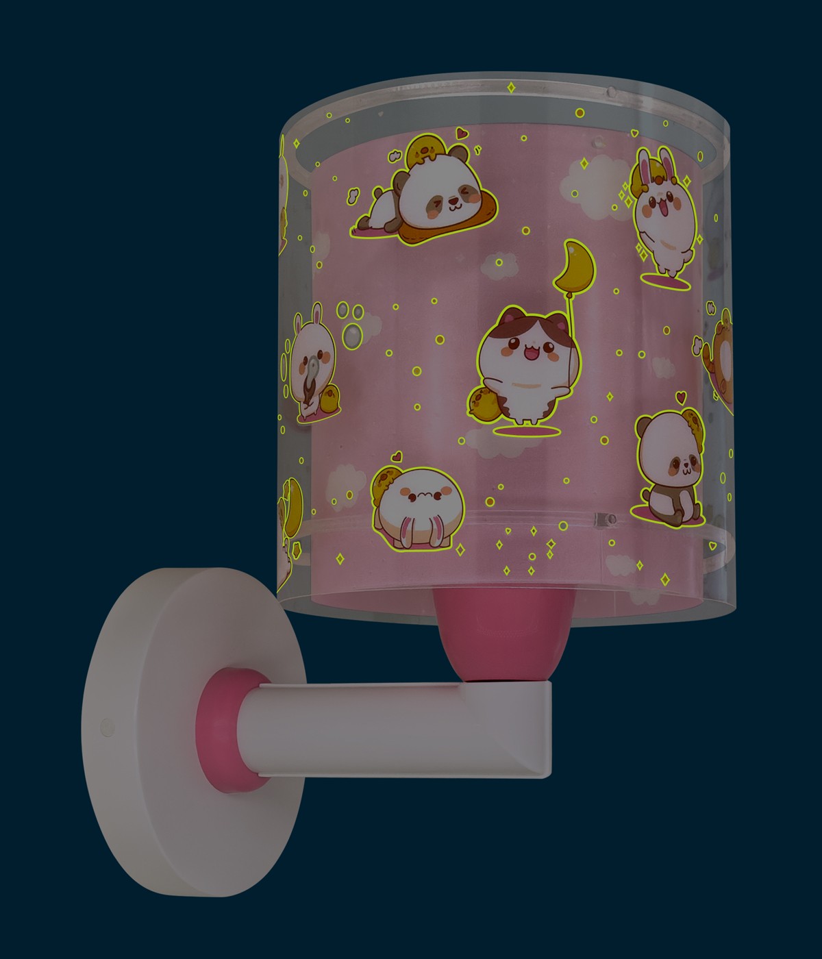 Kinder-Wandleuchte Kawaii Friends – Tiere Rosa