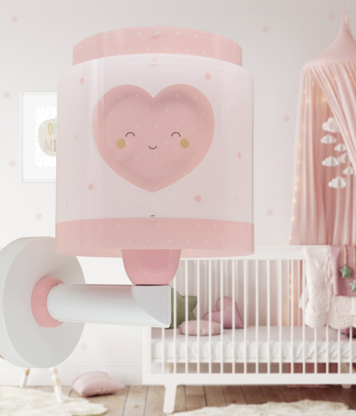 Wandleuchte Baby Dreams – Herzen Rosa