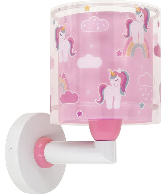 Wandleuchte Unicorns – Einhörner Rosa
