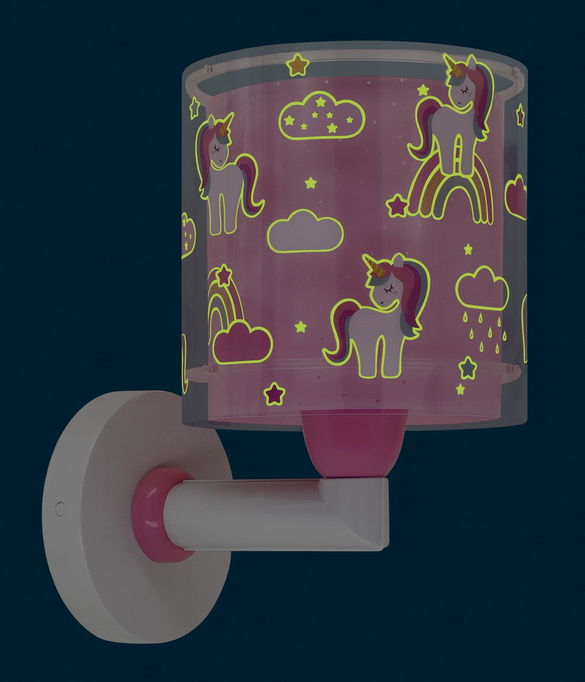 Wandleuchte Unicorns – Einhörner Rosa