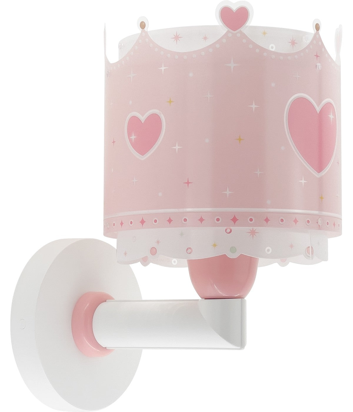 Kinder-Wandleuchte Little Queen – Krone & Herzen