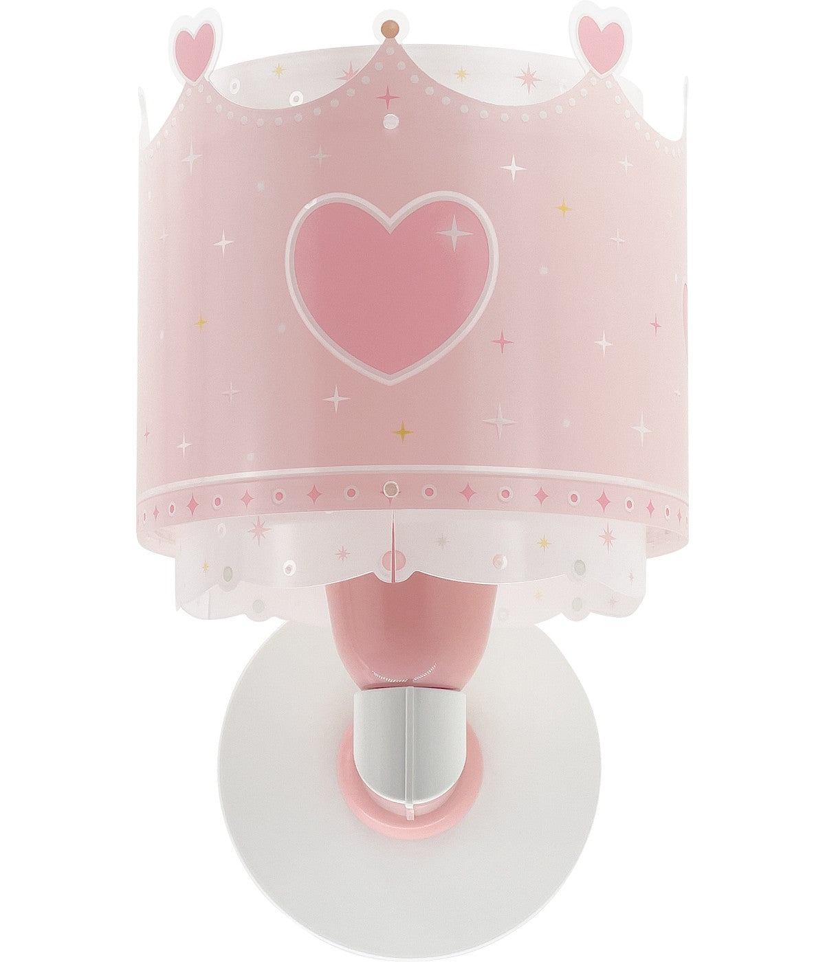 Kinder-Wandleuchte Little Queen – Krone & Herzen