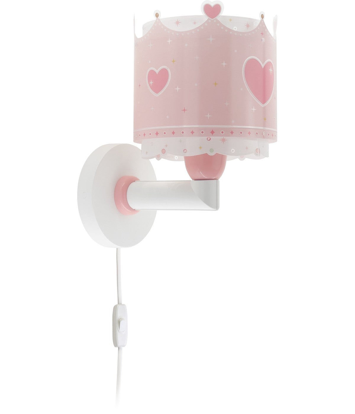 Kinder-Wandleuchte Little Queen – Krone & Herzen