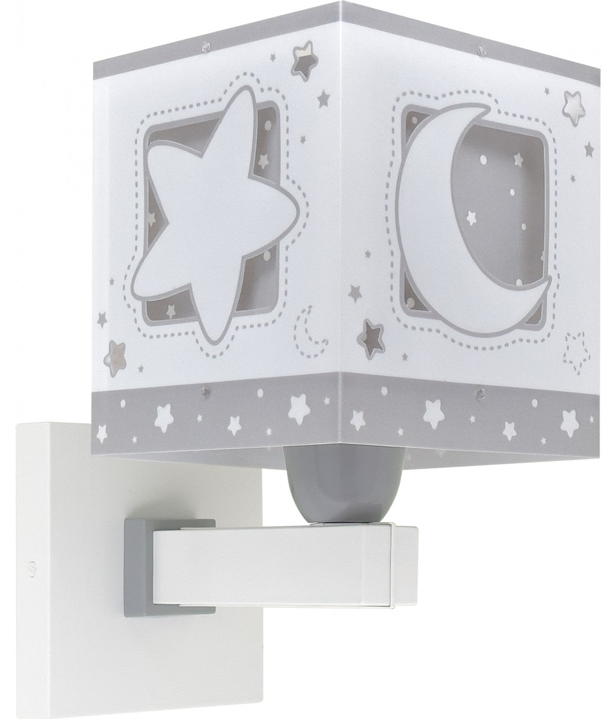 Wandleuchte Moonlight – Luna & Sterne Grau