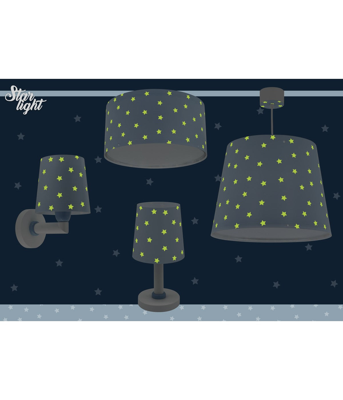Wandleuchte Star Light – Stern Blau