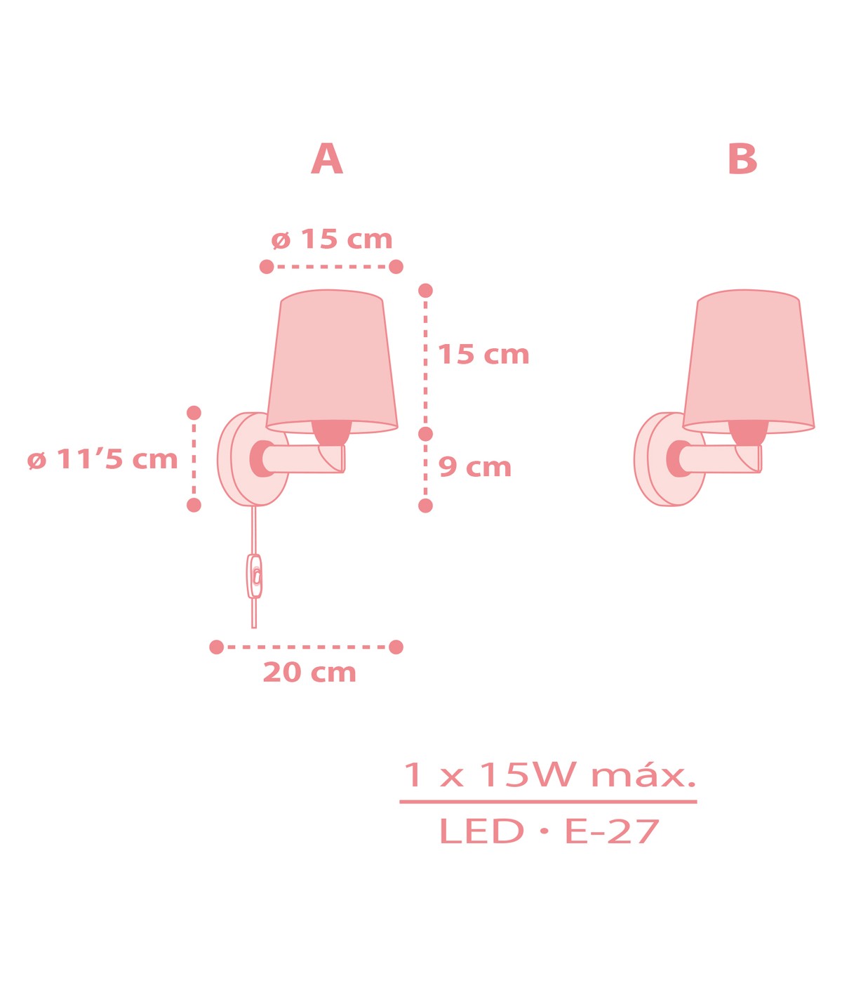 Wandleuchte Star Light – Stern Rosa