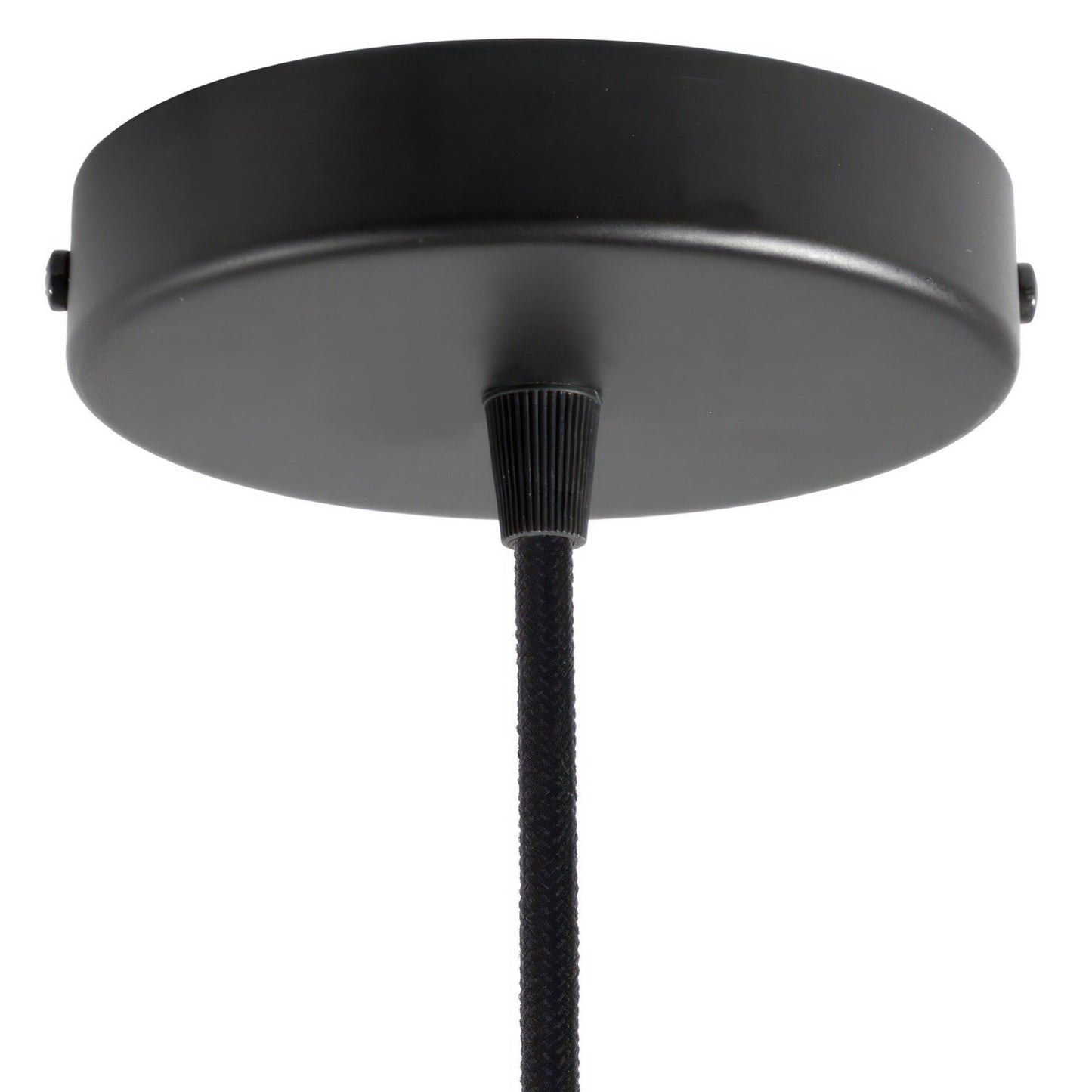 Zylindrischer Lampenbaldachin Kit aus Metall- Schwarz
