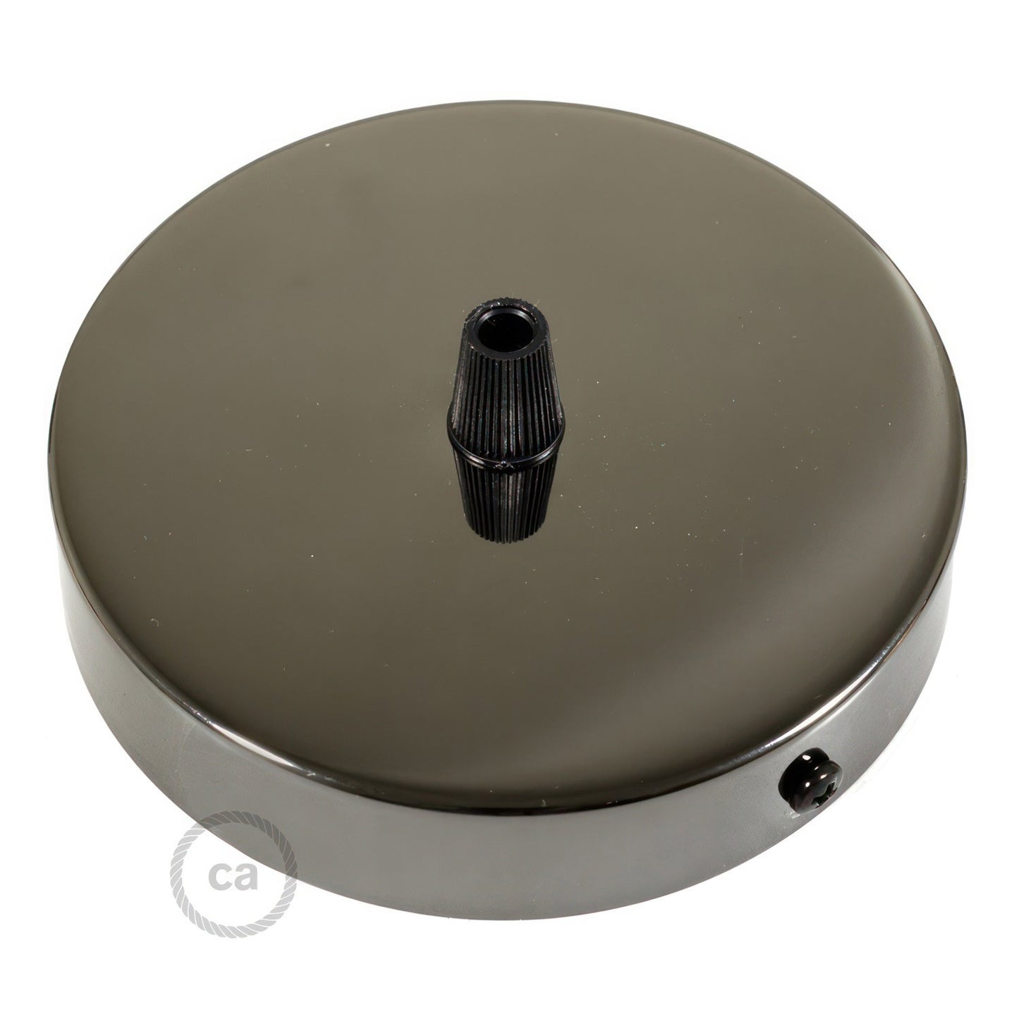 Kit de rosace cylindrique en métal pour lampe - Perle noire