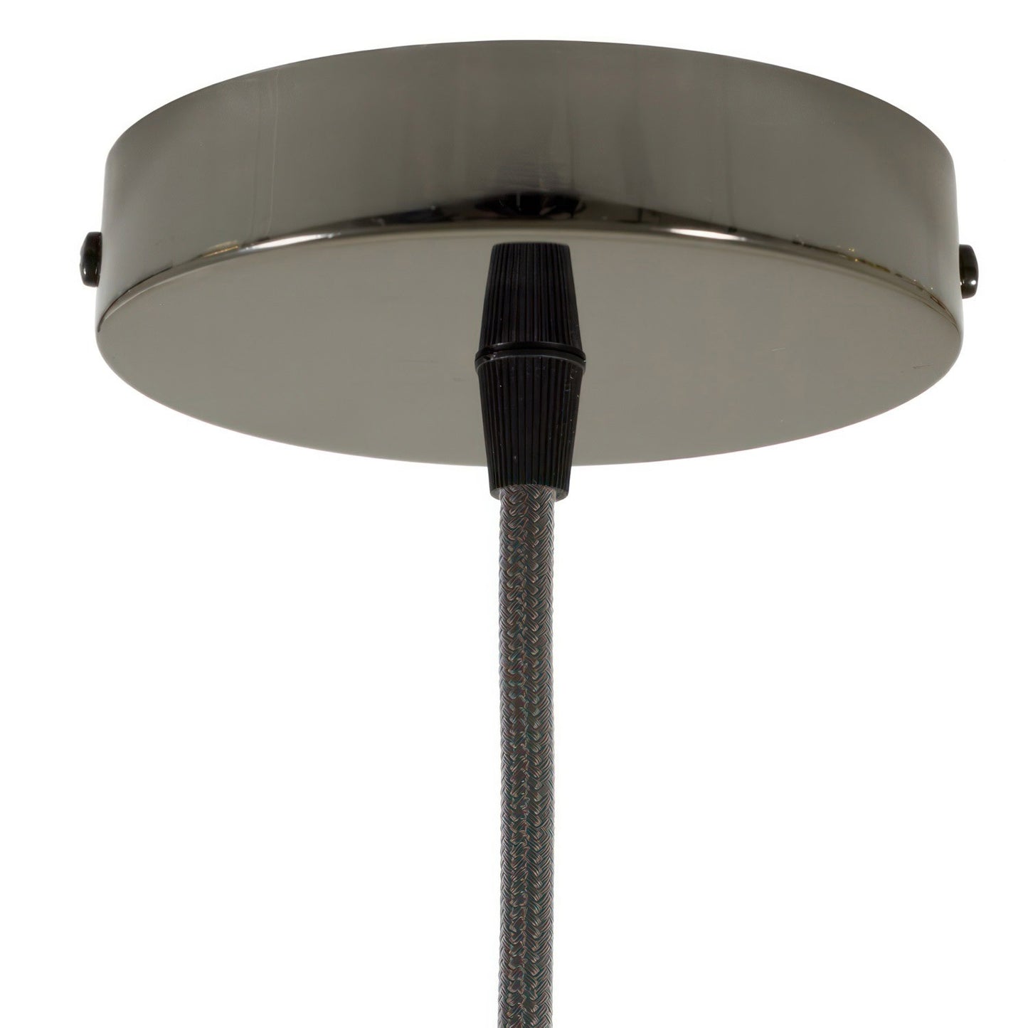 Kit de rosace cylindrique en métal pour lampe - Perle noire