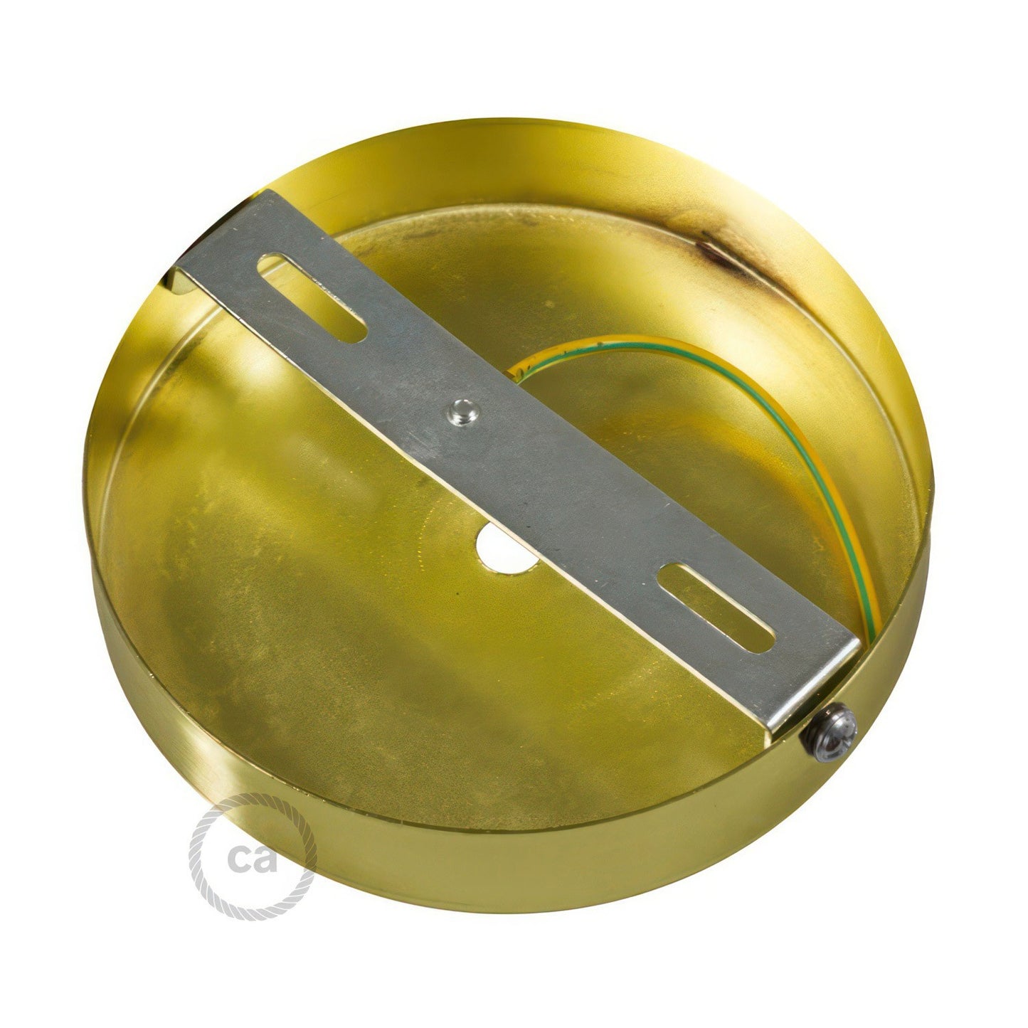 Zylindrischer Lampenbaldachin Kit aus Metall- Messing