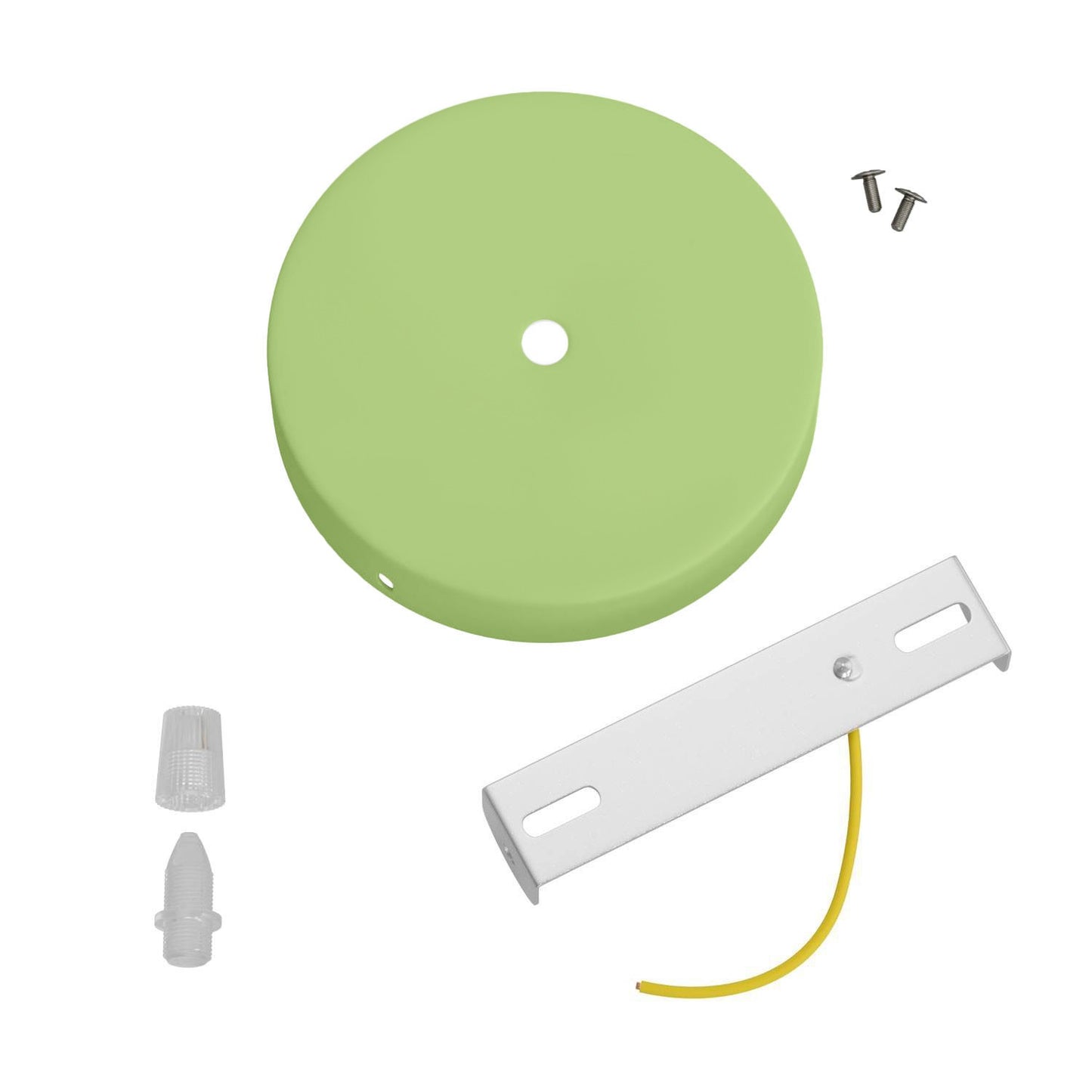 Cylindrical metal lamp canopy kit - Soft green