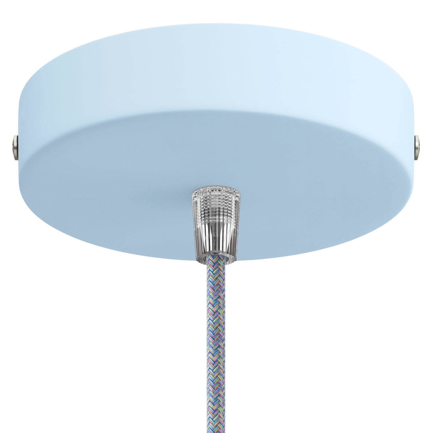 Zylindrischer Lampenbaldachin Kit aus Metall- Zartes Blau