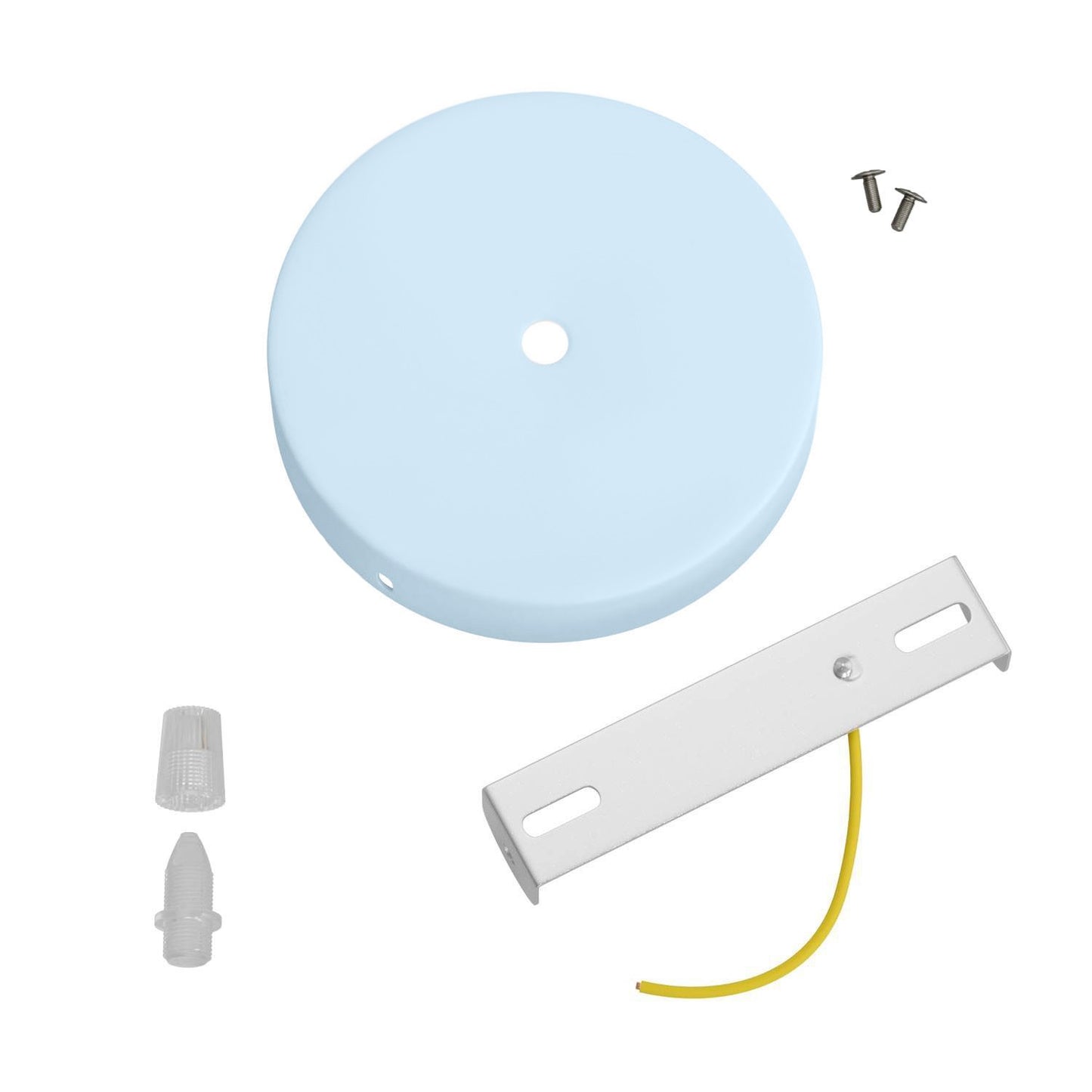 Zylindrischer Lampenbaldachin Kit aus Metall- Zartes Blau