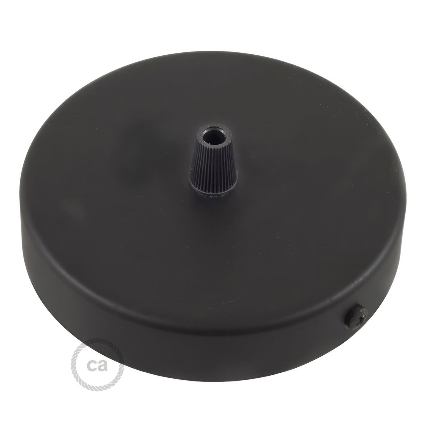 Zylindrischer Lampenbaldachin Kit aus Metall- Schwarz
